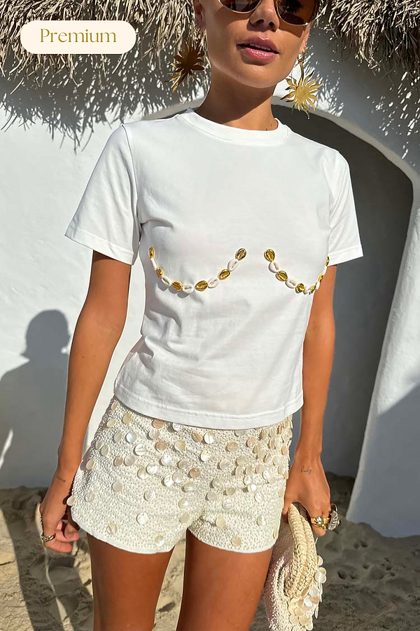 White Shell Boob Baby T Shirt