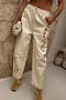Ecru Raffia Palma Barrel Leg Jeans