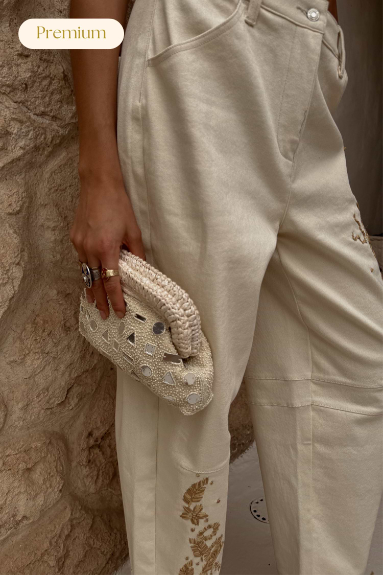Cream Mirror Bag