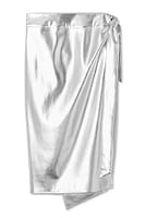 Thumbnail for Silver Vegan Leather Jaspre Skirt