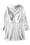 Silver Vegan Leather Kirsty Dress