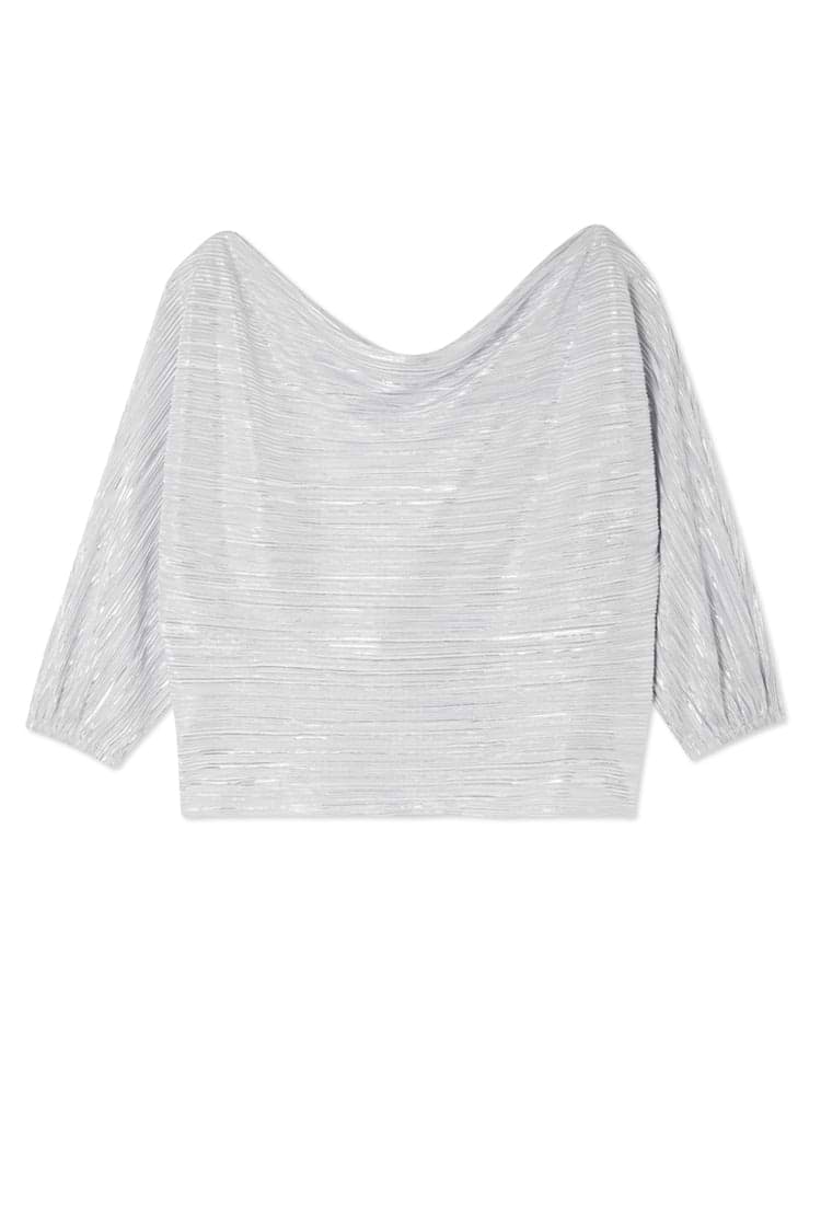 Silver Plisse Tilly Top