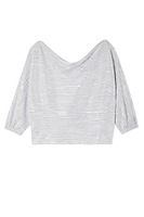 Thumbnail for Silver Plisse Tilly Top