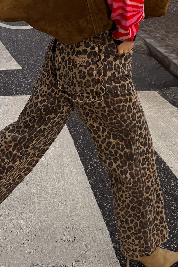 Leopard Lucia Scallop Detail Jeans