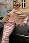 Multi Stripe Knit Skirt