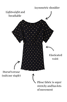 Thumbnail for Black Plisse Mini Tilly Dress