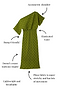 Khaki Plisse Tilly Dress