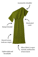 Thumbnail for Khaki Plisse Tilly Dress