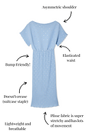 Thumbnail for Ice Blue Plisse Tilly Dress