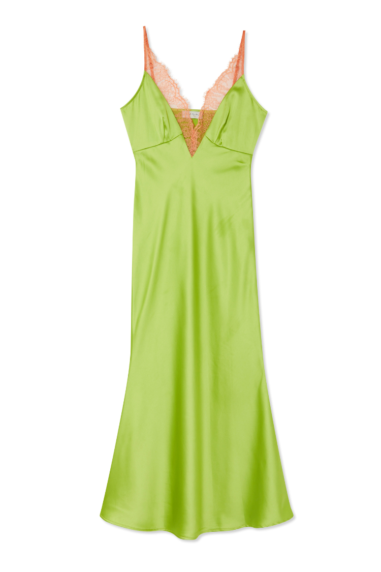 Lime and Coral Lily Dress