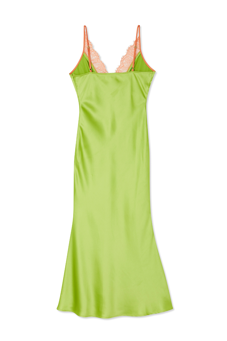 Lime and Coral Lily Dress