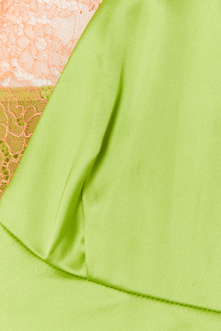 Lime and Coral Lily Dress