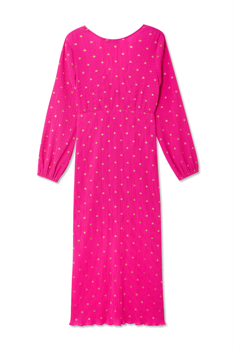 Pink Plisse Emma Dress