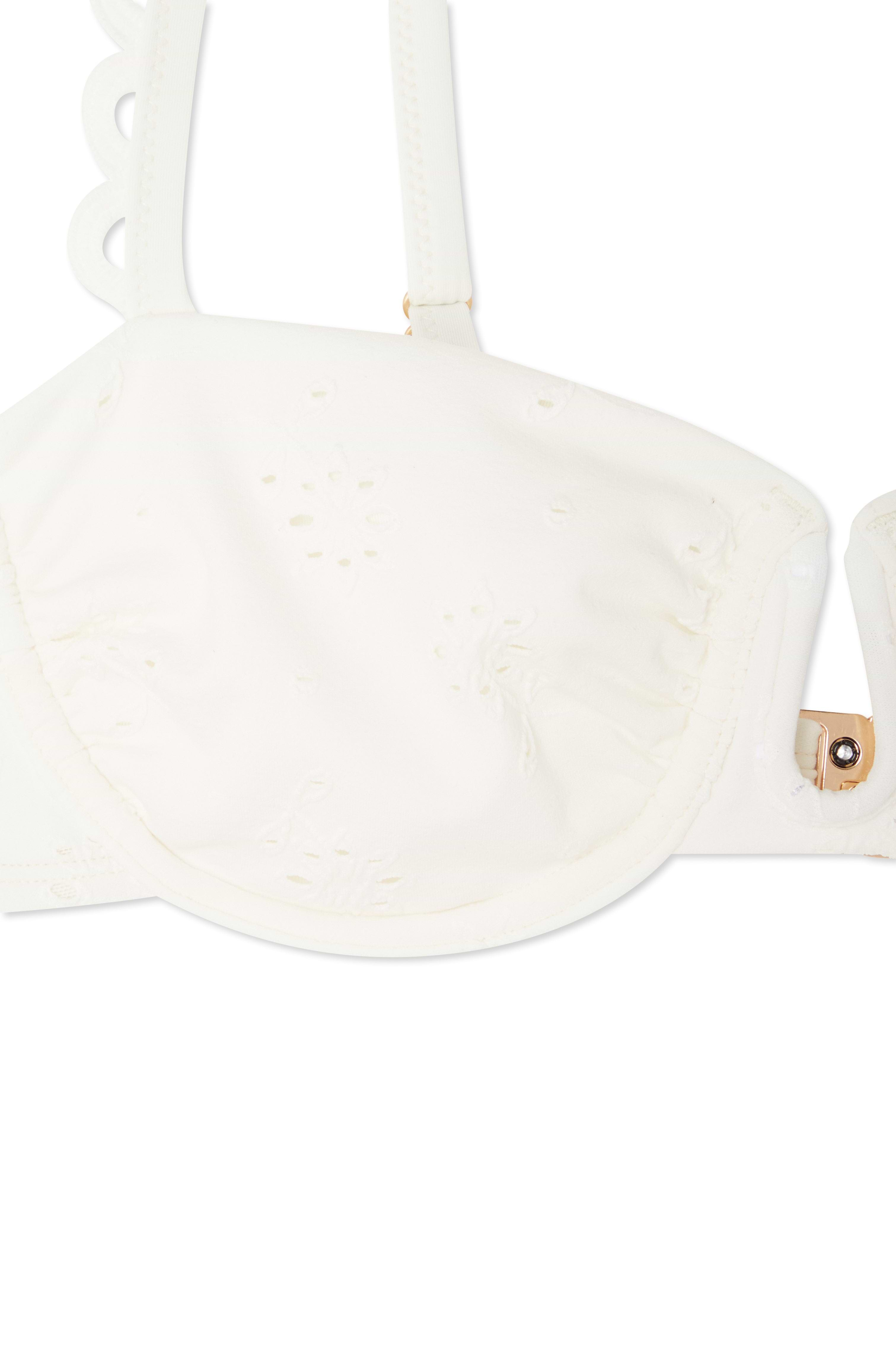 Broderie White Bikini Top