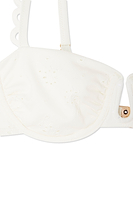 Thumbnail for Broderie White Bikini Top