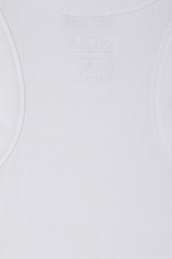 White Ribbed Tank – Never Fully Dressed