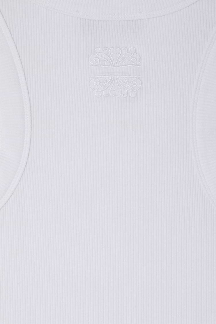 White Ribbed Tank – Never Fully Dressed