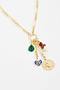 Gold Plated Balearic Sun Cluster Necklace