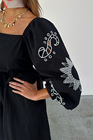 Thumbnail for caption_Model wears Black Enchanted Belle Dress in UK size 8/ US 4