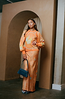 Thumbnail for Orange Sealife Portrait Skirt