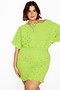 Lime Plisse Mini Tilly Dress