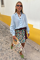Thumbnail for Multi Shell Mini Wrap Skirt