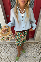 Thumbnail for Multi Shell Mini Wrap Skirt
