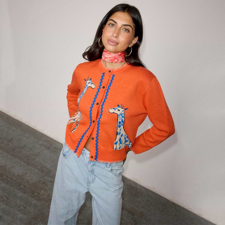 Giraffe Knit Cardigan – Never Fully Dressed