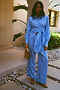 Blue Stripe Tie Back Shirt