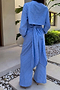 Blue Stripe Tie Back Shirt