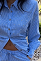 Blue Stripe Tie Back Shirt