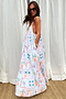 White Island Cross Stitch Maxi Dress