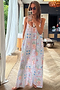White Island Cross Stitch Maxi Dress