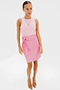 Pink Vegan Leather Mini Jaspre Skirt Petite
