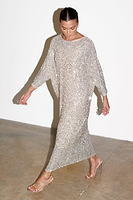Thumbnail for caption_Model wears Sequin Jem Dress in S/M
