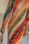 Sunset Stripe Mesh Midi Dress