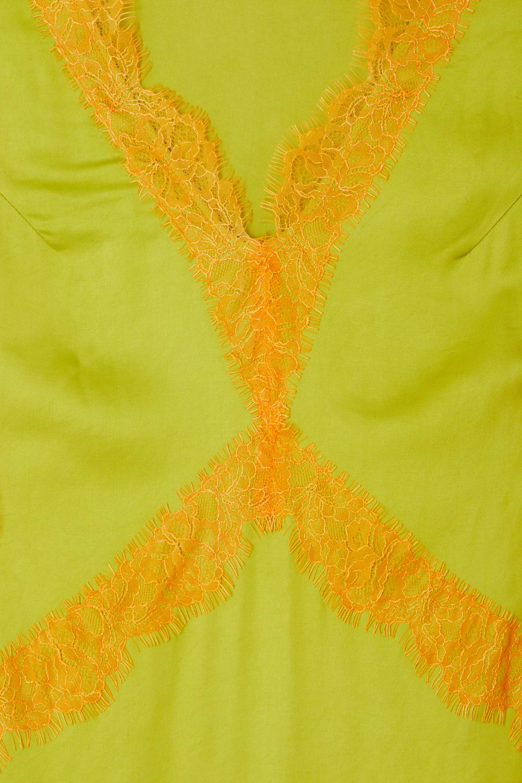 Olive and Orange Lace Clio Dress