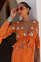 Apricot Embellished Ines Dress