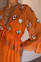 Apricot Embellished Ines Dress