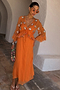 Apricot Embellished Ines Dress