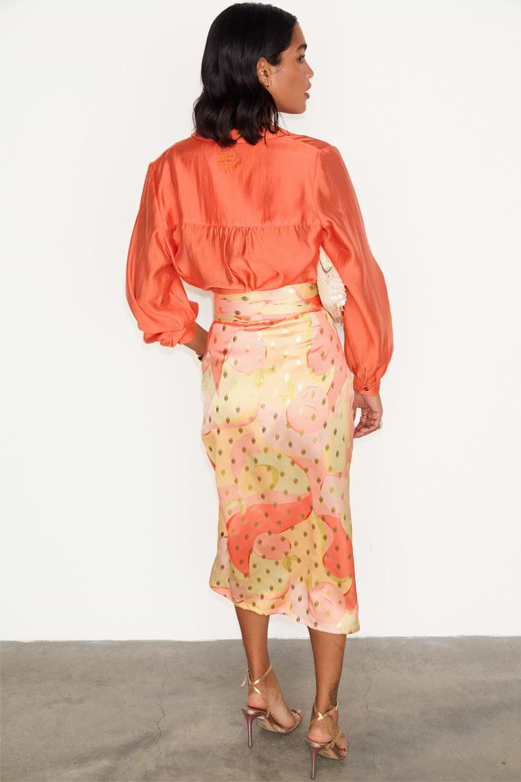 Apricot Jaspre Wrap Skirt