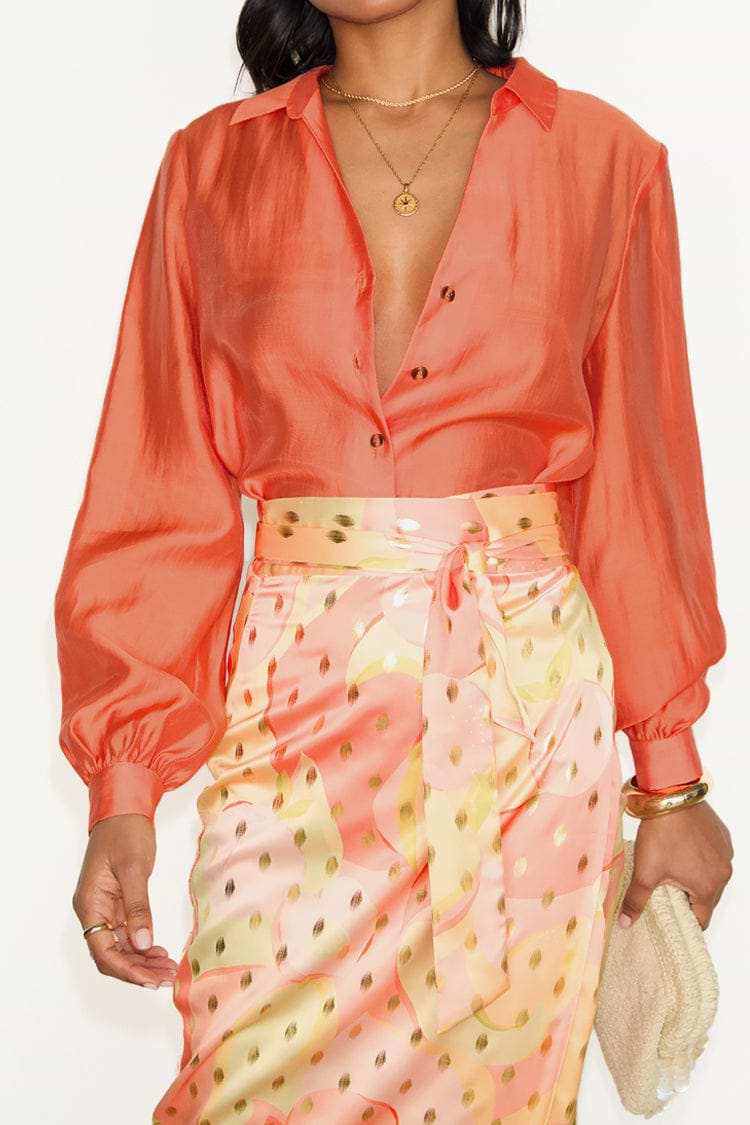 Apricot Jaspre Wrap Skirt