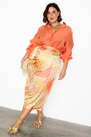 Thumbnail for Apricot Jaspre Wrap Skirt