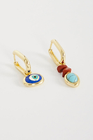 Thumbnail for Gold Plated Balearic Turquoise Eye Earring