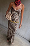 Brown Bandana Patti Dress