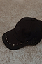 Black Studded Denim Cap