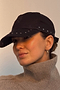 Black Studded Denim Cap