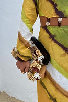 Thumbnail for Brown Beaded Clutch Bag