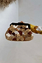 Brown Beaded Clutch Bag