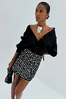 Thumbnail for caption_Model wears Black Beaded Mirror Skirt in size S